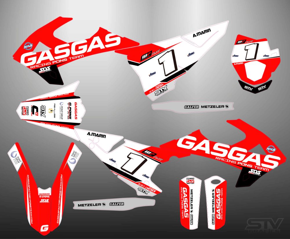 kit adhesivos gasgas 2018-2019 Champion Racing