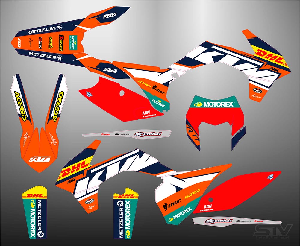 Kit adhesivos moto KTM 2013-2016 racing
